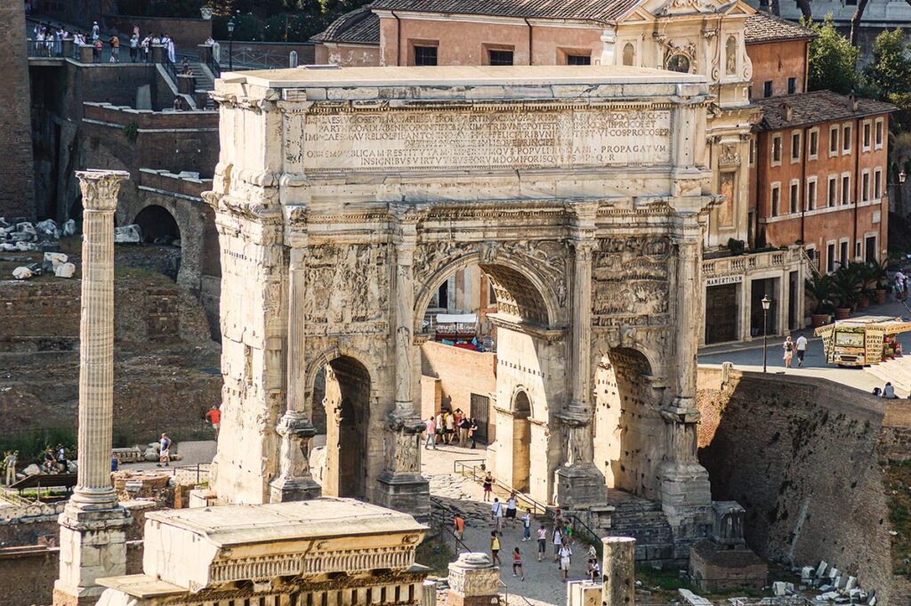 De Boog van Septimius Severus in Rome